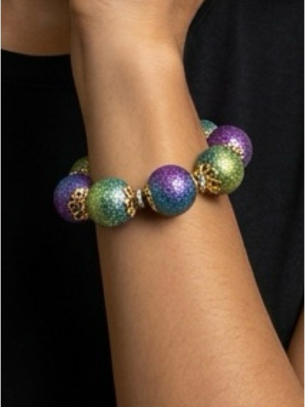 Purple Chosen Christian Faith Phone Charm Bracelet Set Glitter Religious - Picture 4 of 5